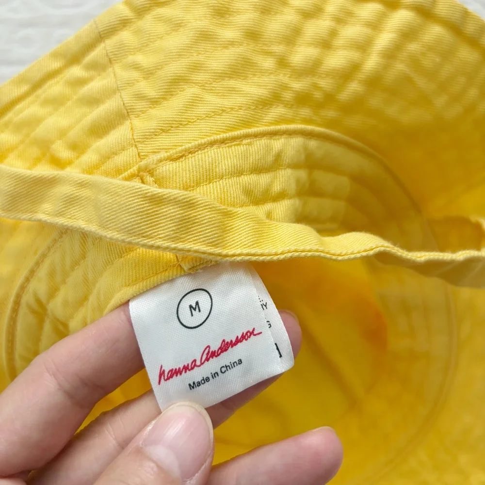 Hanna Andersson Kid's Sun Hat, Yellow Sz M 4-6 Yr